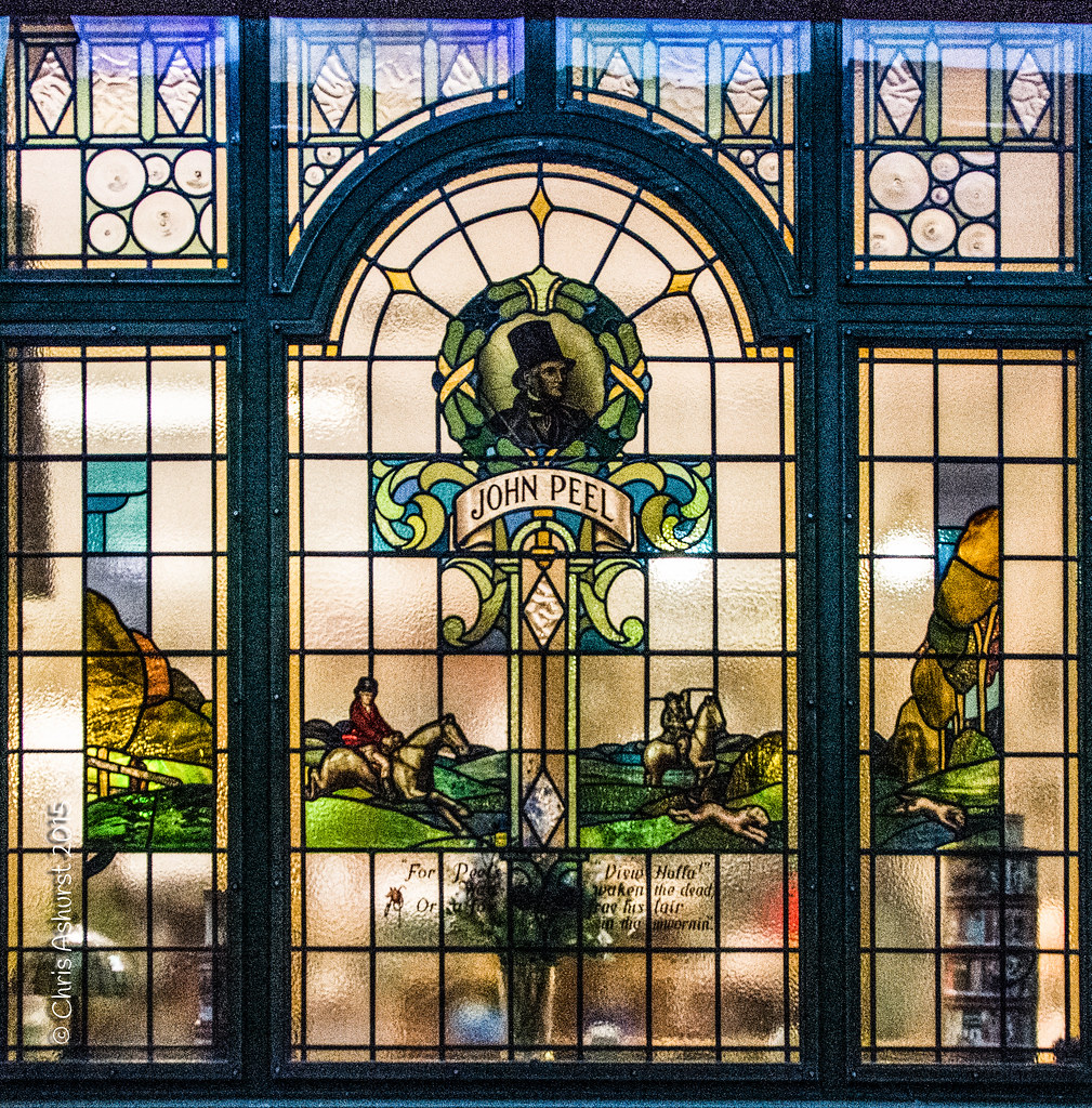 John Peel Stained Glass window in the former Royal Oak Hot… Flickr