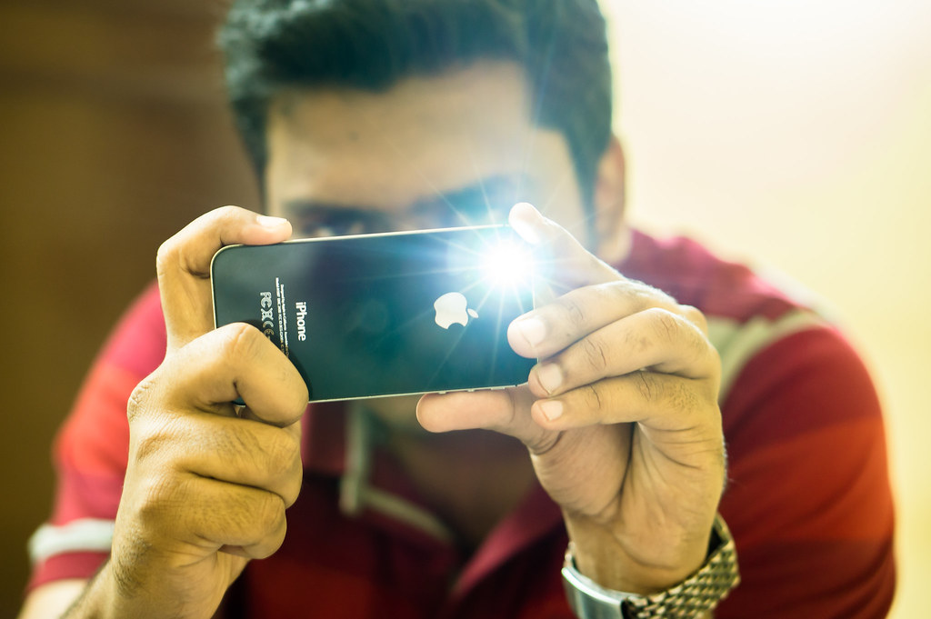 iPhone The actual flash of the iPhone. No effect… Flickr