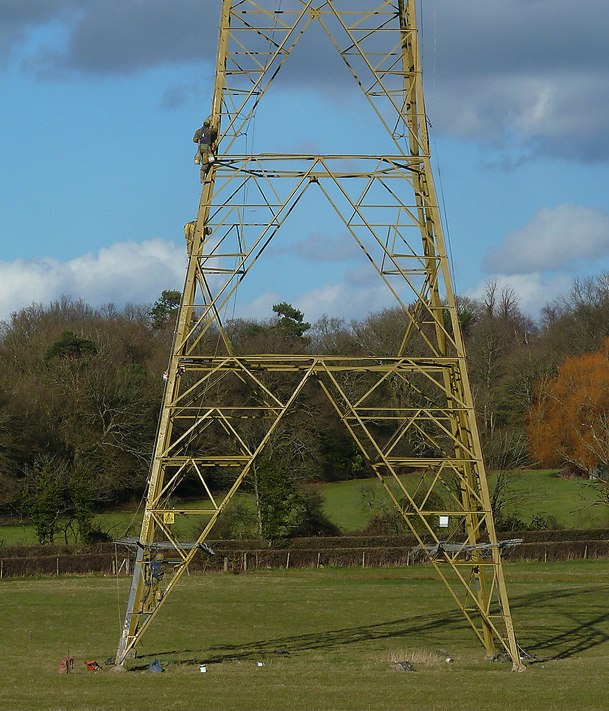 Men at Work So...when did they start painting pylons??? Lois T1 Flickr