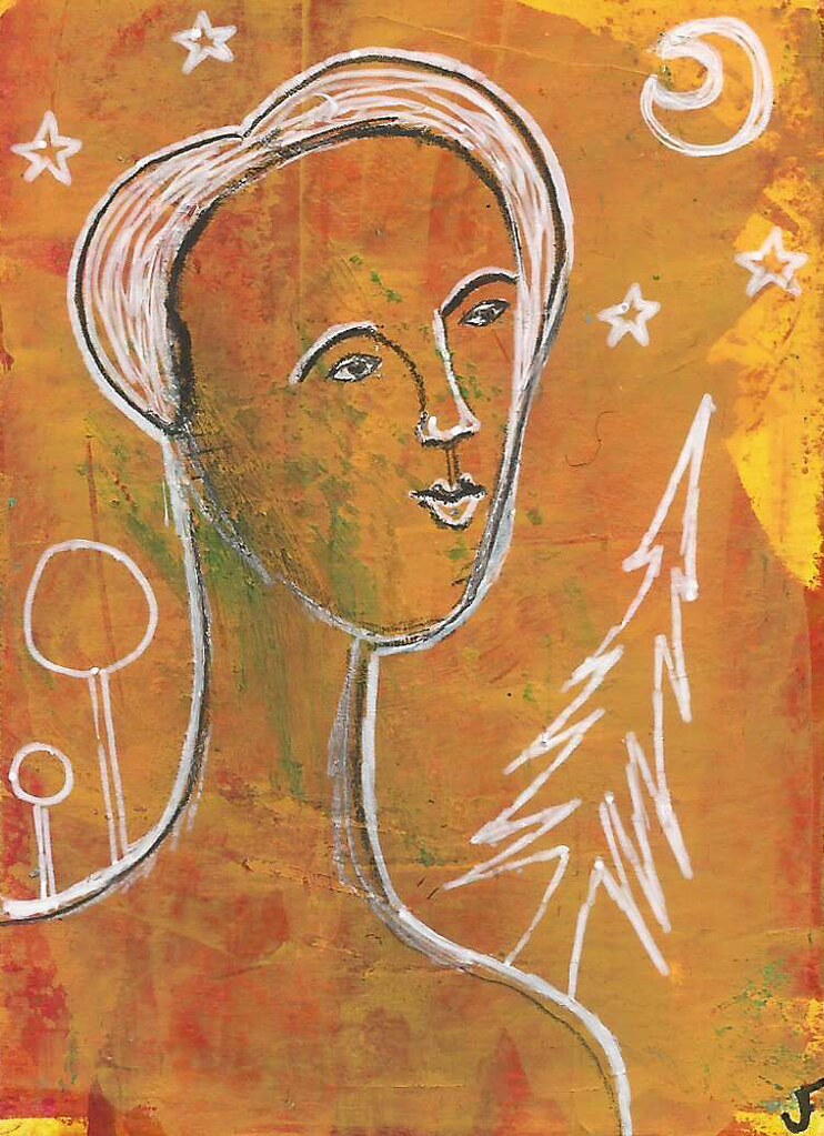 Acrylic on Bristol paper, ACEO (2.5" x 3.5") (sold) Flickr