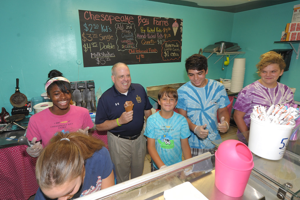 Chesapeake Bay Farms ice cream store Governor Hogan visits… Flickr