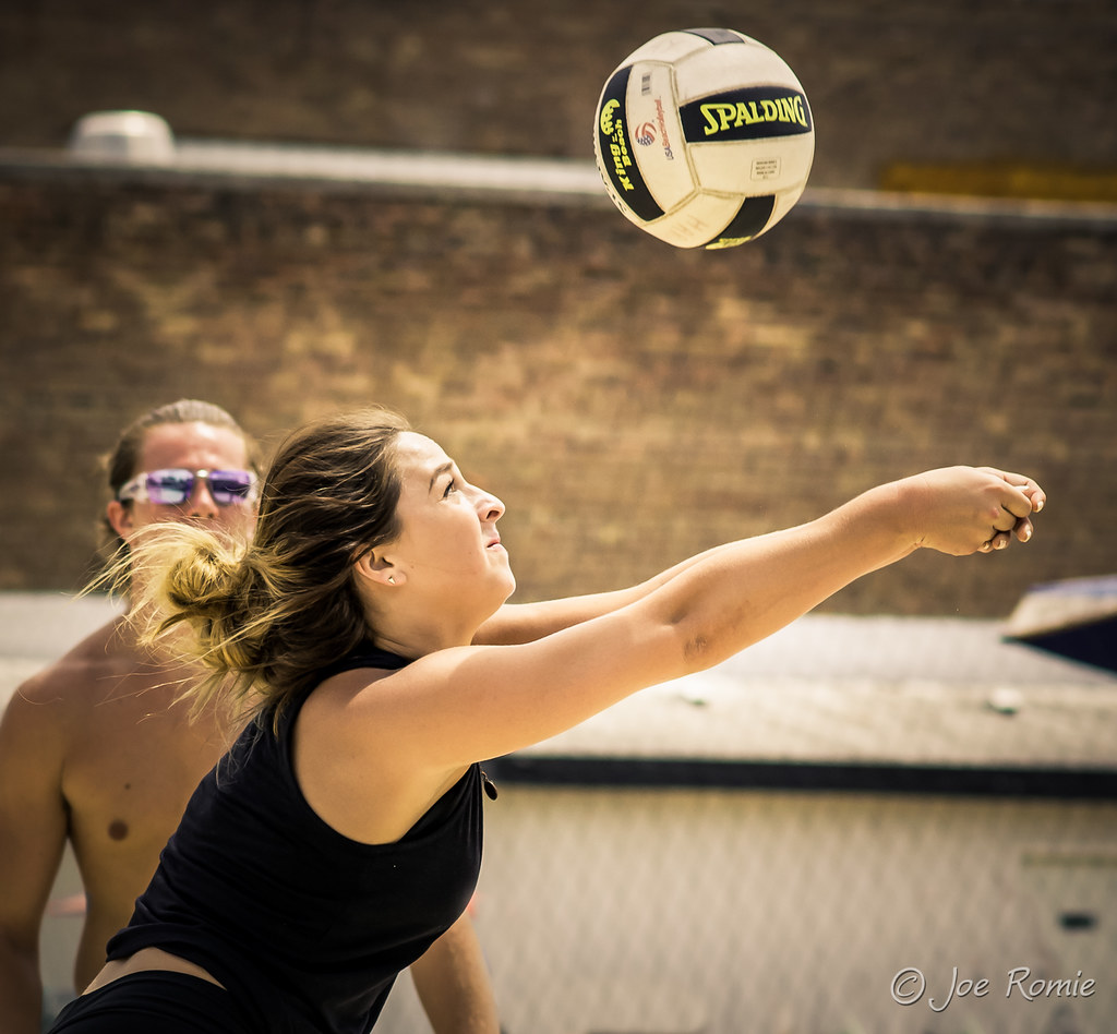 Beach volleyball bump set..... From the Three Rive… Flickr