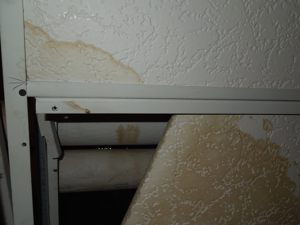 16 water stains in suspened ceiling tiles in HVAC room. No… Flickr