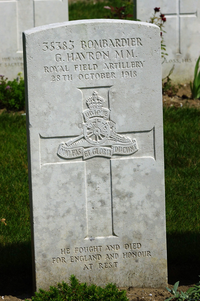 G. Havron, Royal Field Artillery, 1918, War Grave, Etaples… Flickr