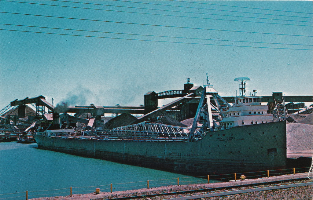 SHIP Calcite Rogers City MI 1950s SS IRVIN L. CLYMER at US… Flickr