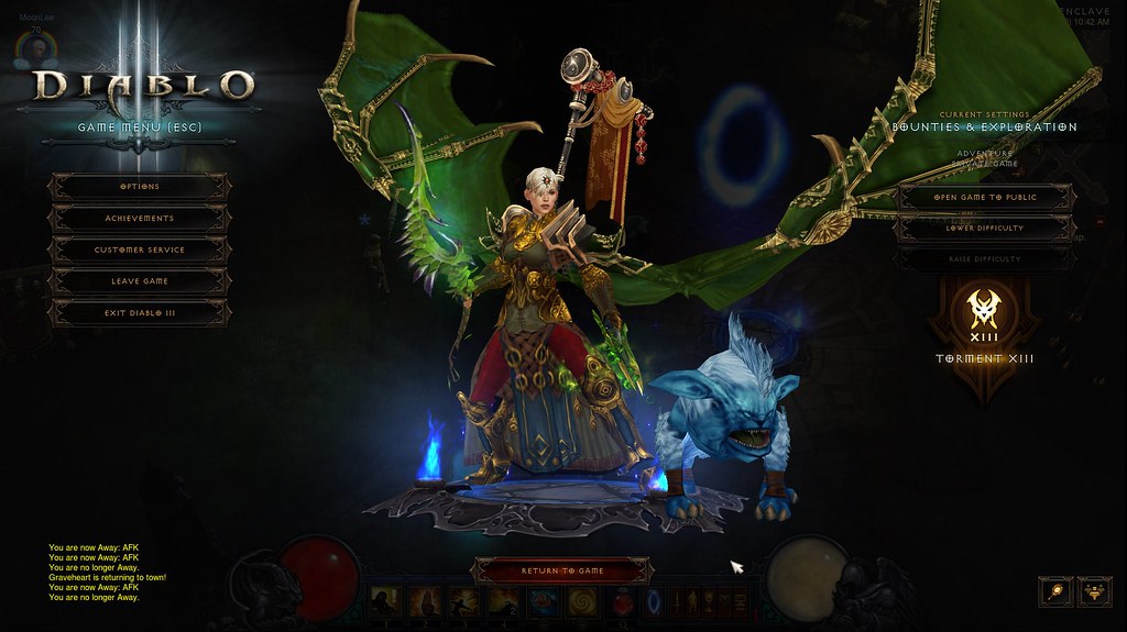 Diablo 3 Monk Mastery + new Mastery Wings ! Some shots f… Flickr