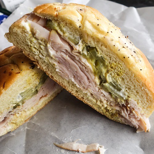 Onion roll, smoked turkey, & of course pickles pickles Sa… Flickr