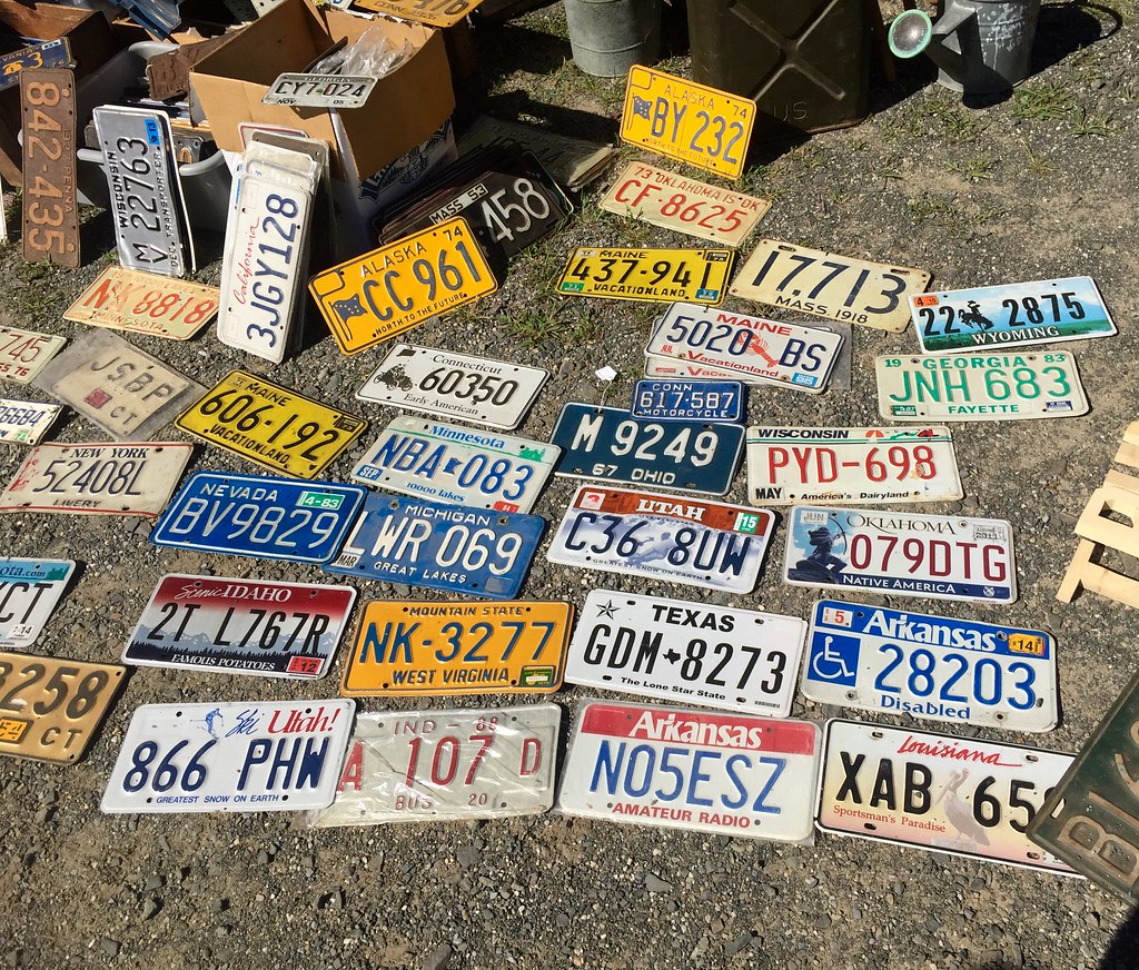 Old license plates. At almost any flea market there is alw… Flickr