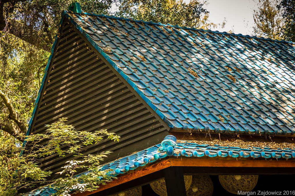 Tea House Roof Lovely Japanese garden at Descanso Gardens,… Flickr