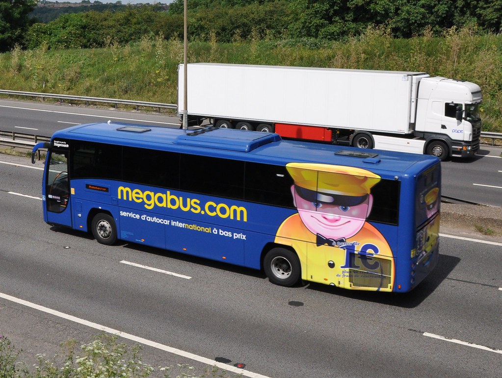 Megabus Unidentified Megabus on the M1...June 24 2014. Richard Flickr