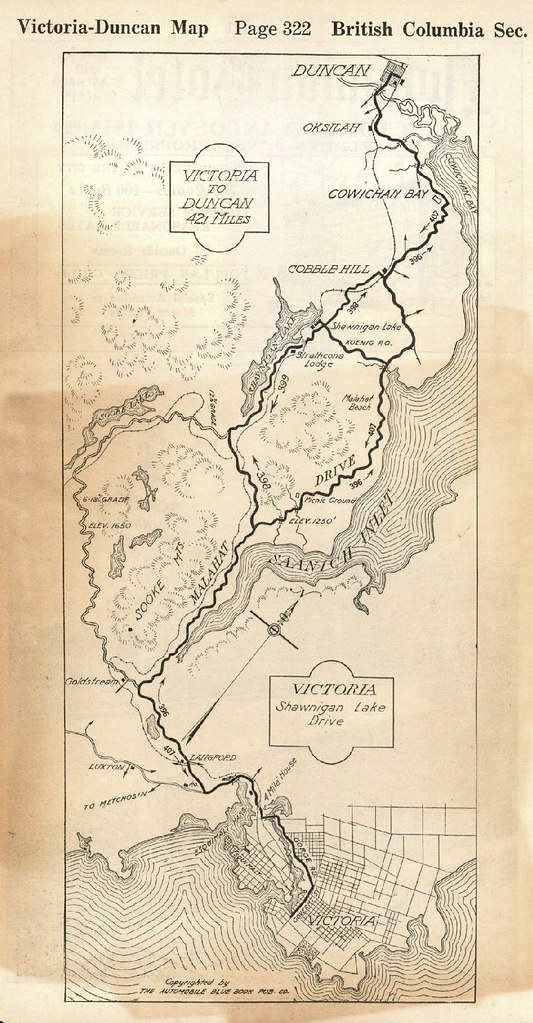 Map Of Duncan Bc Map: Island Highway, Victoria-Duncan, Bc, 1919 | Victoria-Du… | Flickr