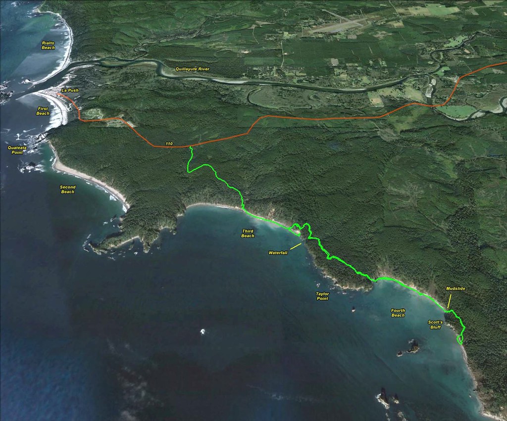 La Push, Washington Fourth beach hiking route Monty VanderBilt Flickr