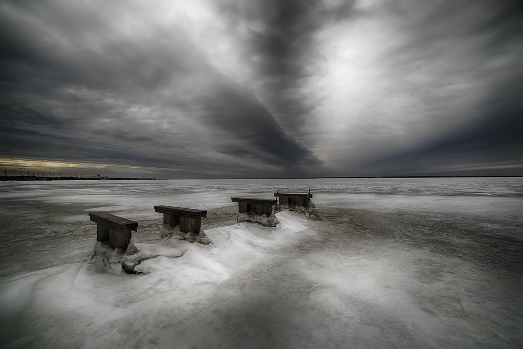 Gray Day Frozen Bay Brutal Cold H Street and Bay Ave., Sea… Flickr