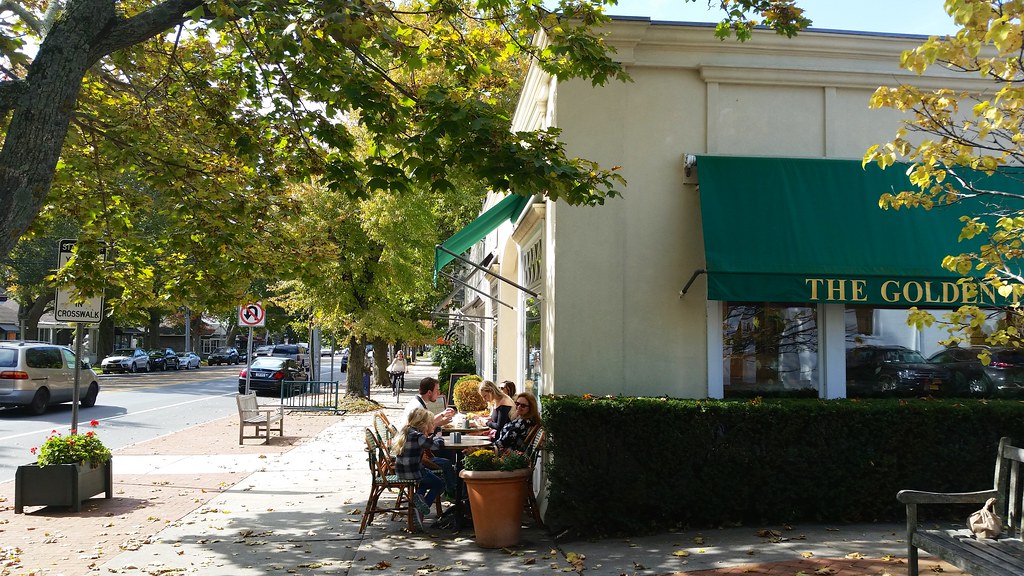 Downtown Bridgehampton Enjoying lunch outside the Golden P… Flickr
