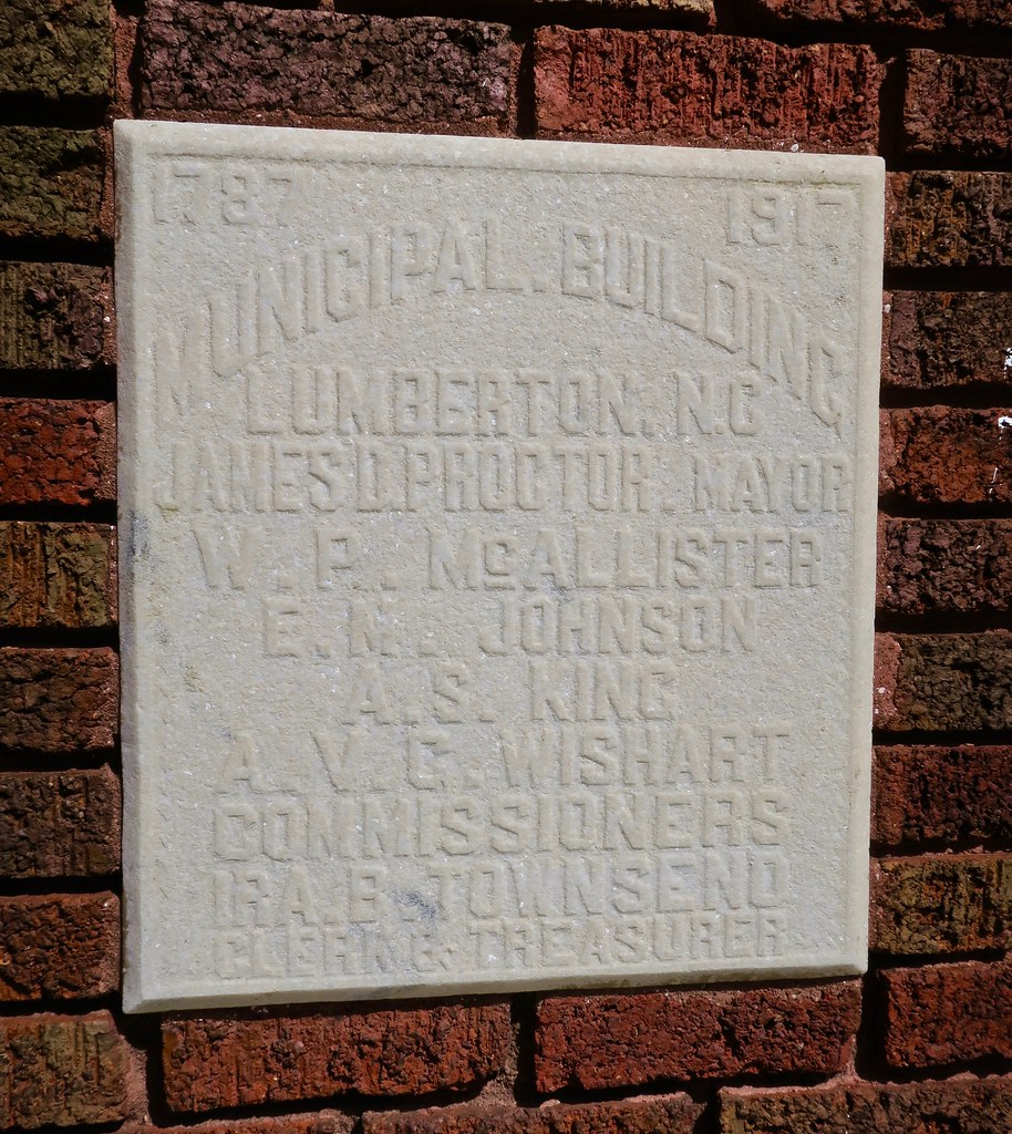 Former Municipal Building, Lumberton, NC Stone inscription… Flickr