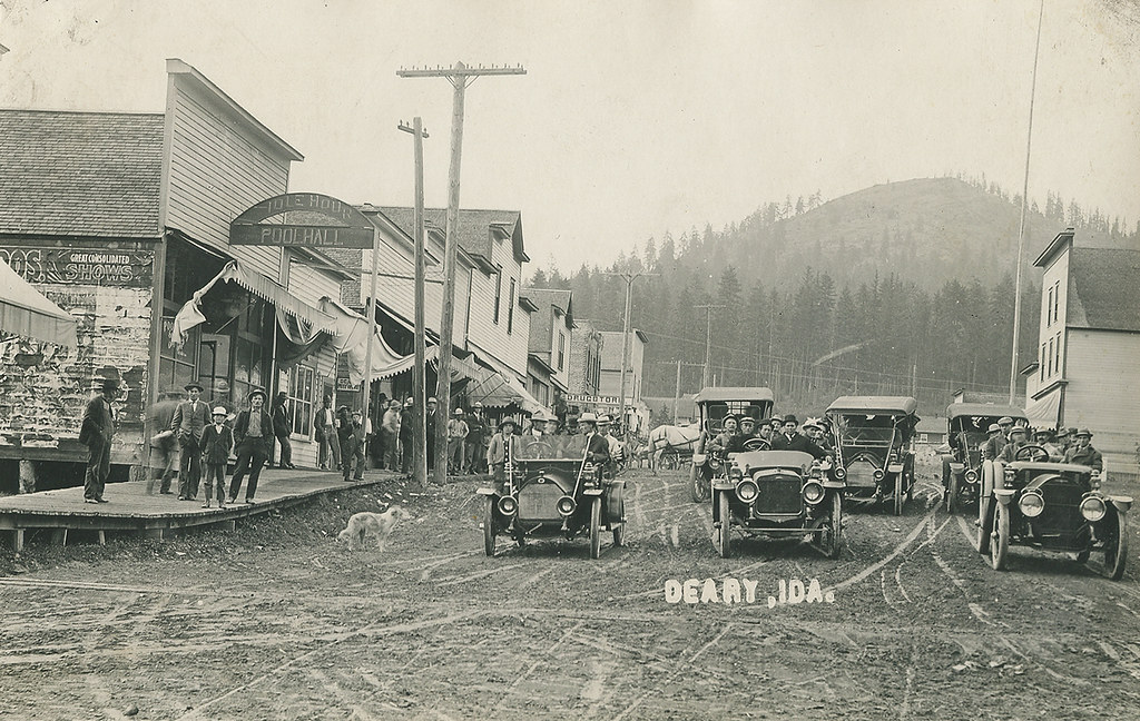 Automobiles, circa 1910 Deary, Idaho a photo on Flickriver