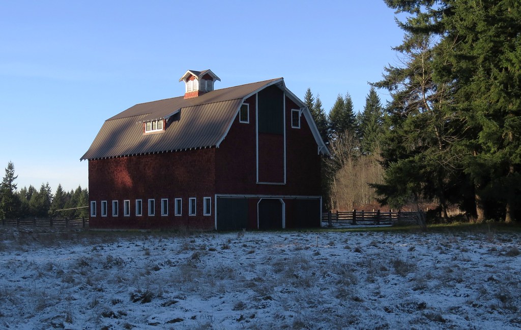 Maltby Barn on a cold, clear day in Maltby, Washington Larry Myhre