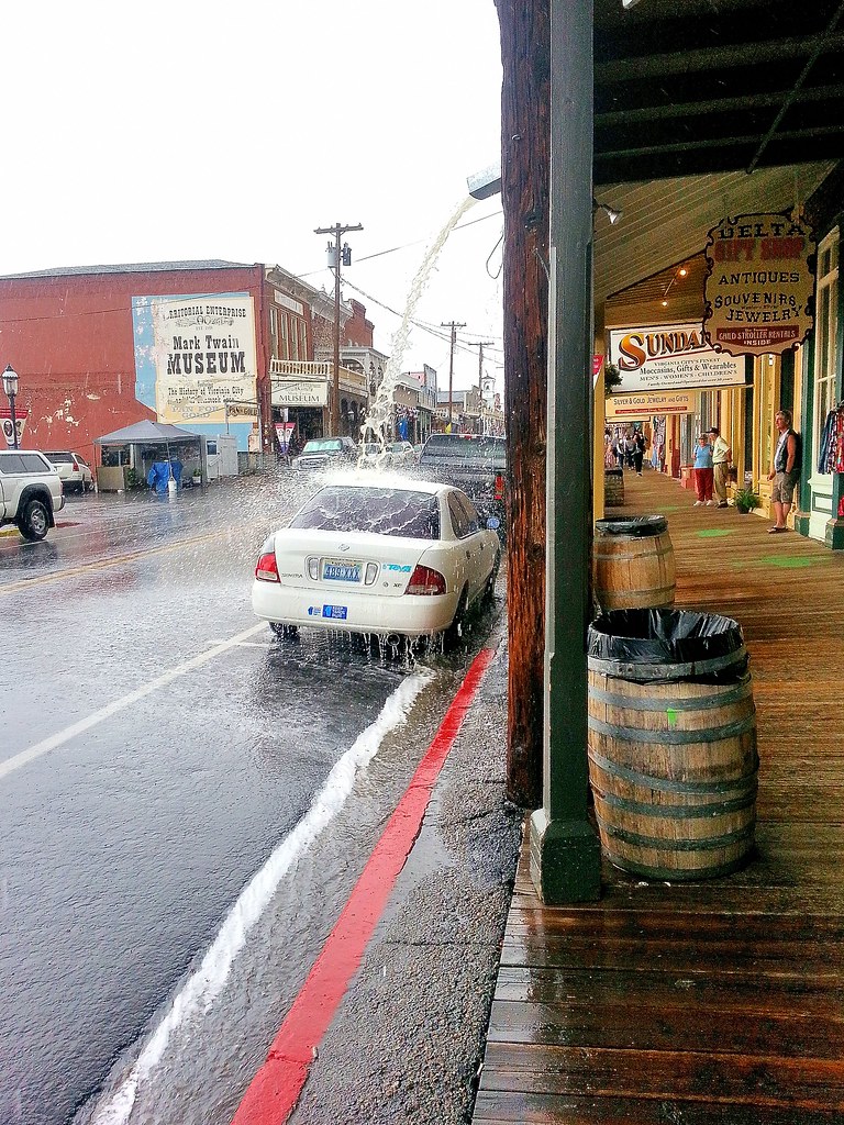 Virginia City Car Wash A hard rain, followed by roof runof… Flickr