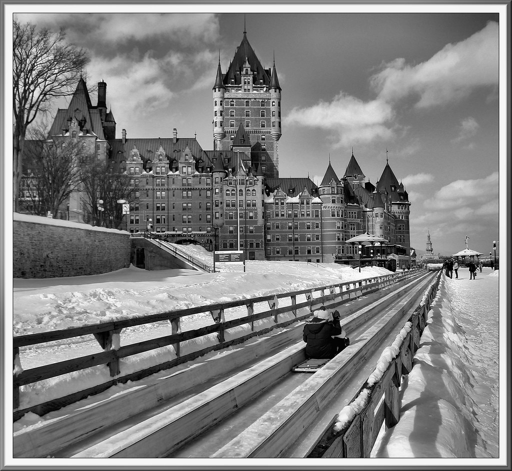 Glissade de la terrasse Dufferin à Québec version noir e… Flickr