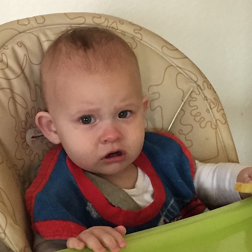 Poor little baby girl has projectile snot coming out of he… Flickr