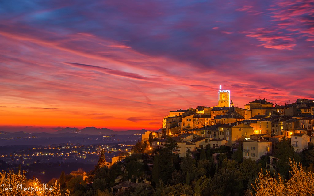 Coucher de soleil depuis Saint Alpes Maritimes, F