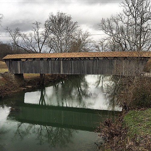 The Switzer Covered Bridge spans North Elkhorn Creek north… Flickr