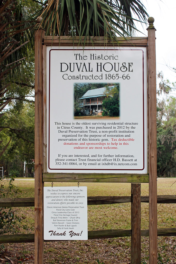 Duval House Sign, Floral City Sign from the organization t… Flickr