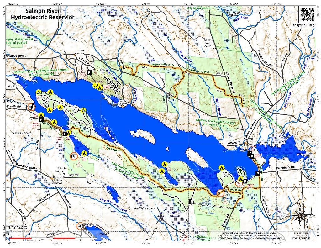 Salmon River Reservior Download or print this map andyart… Flickr