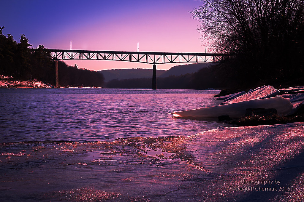 Delaware Water Gap, PA Milford Bridge Sunset HDR 1. Flickr
