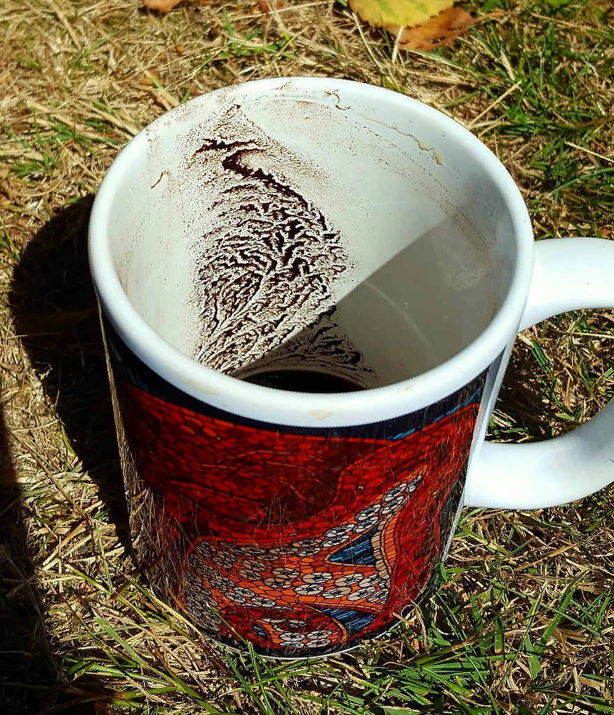 Ground art Frenchpressed coffee grounds Jonathan Lidbeck Flickr