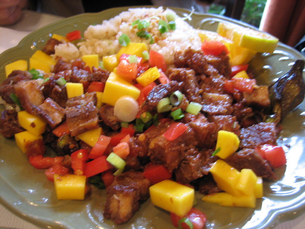 crispy binagoongan over eggplant Patio Filipino 1770 El Ca… Flickr