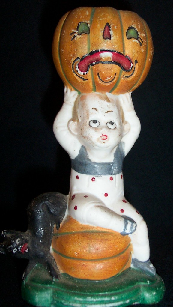 German Halloween porcelain Candy Container Dave Flickr