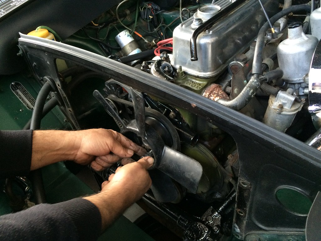 MGB Water Pump Replacement While at it the entire area was… Flickr