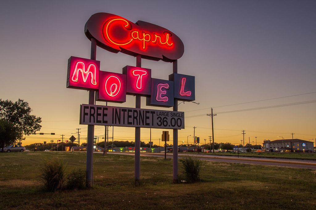 At The Capri The Capri Motel sign in Fairbury, Nebraska Rich Flickr