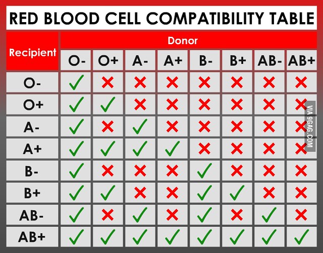 Blood type compatibility chart | twintiger007 | Flickr