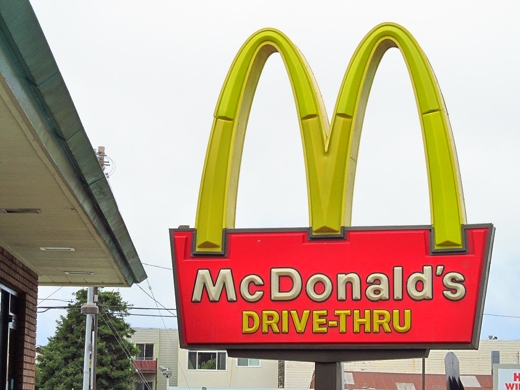 McDonald's DriveThru sign Ocean Avenue July 24th is Natio… Flickr