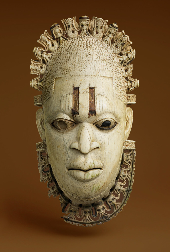 African Ivory Pendant Mask, 16th century (The Met, NY) a photo on