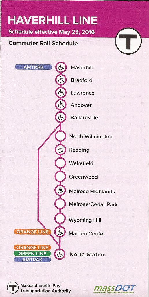 MBTA Commuter Rail Haverhill Line Timetable May 23, 2016… Flickr