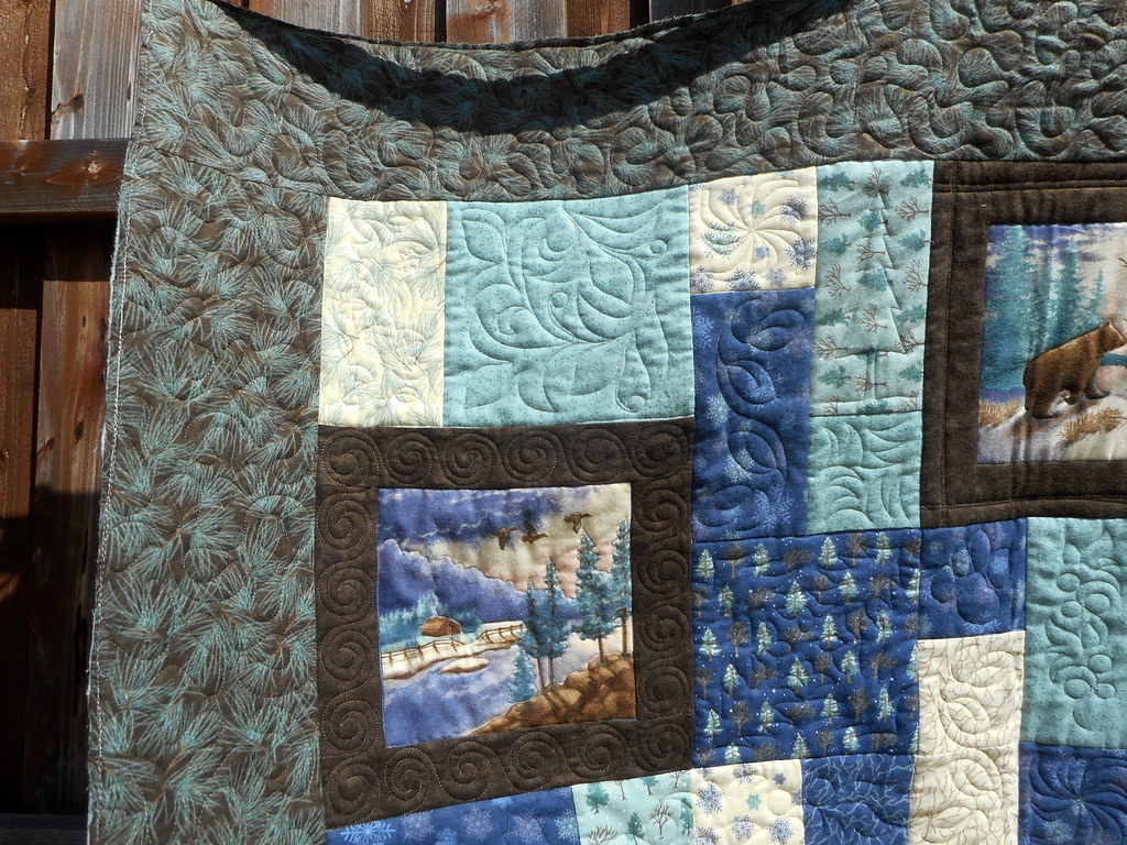 OUTDOORSY QUILT Made by Kim Marsh quilted by DLQ Flickr