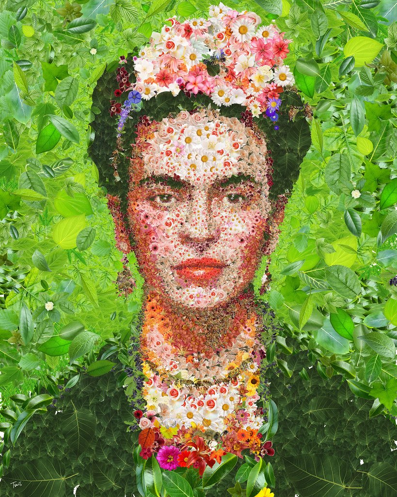 Frida Kahlo for Womankind Australia. Mosaic portrait of Fr… Flickr