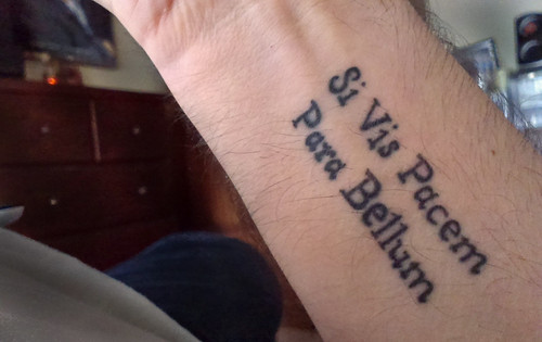 John Torcasio Si vis pacem, para bellum tattoo Si vis pac… Flickr