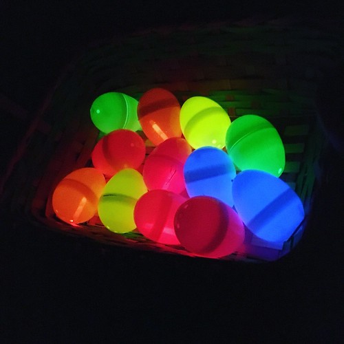 Glow in the dark Easter eggs. There are mini glow sticks i… Flickr