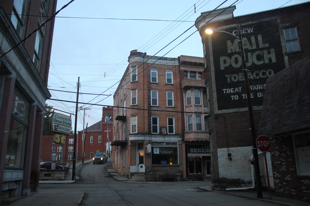 Cameron, WV Cameron, WV (population 946) has a dense brick… Flickr