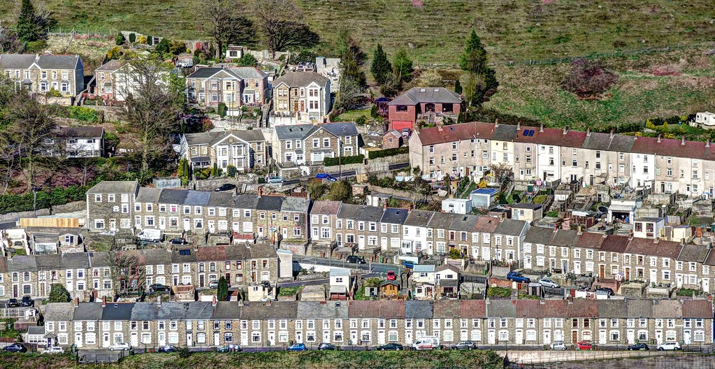 Terrace houses Tredegar Valley South Wales UK by Peter Bra… Flickr