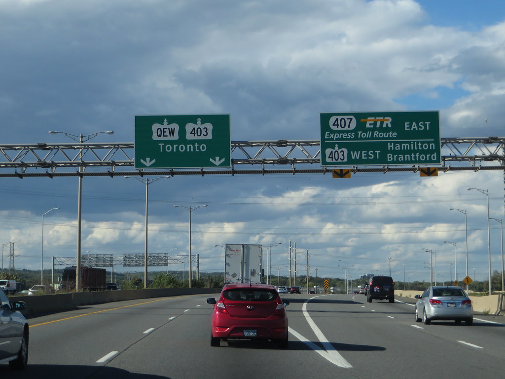 Junction with Ontario Highway 403 and 407, Queen Elizabeth… Flickr
