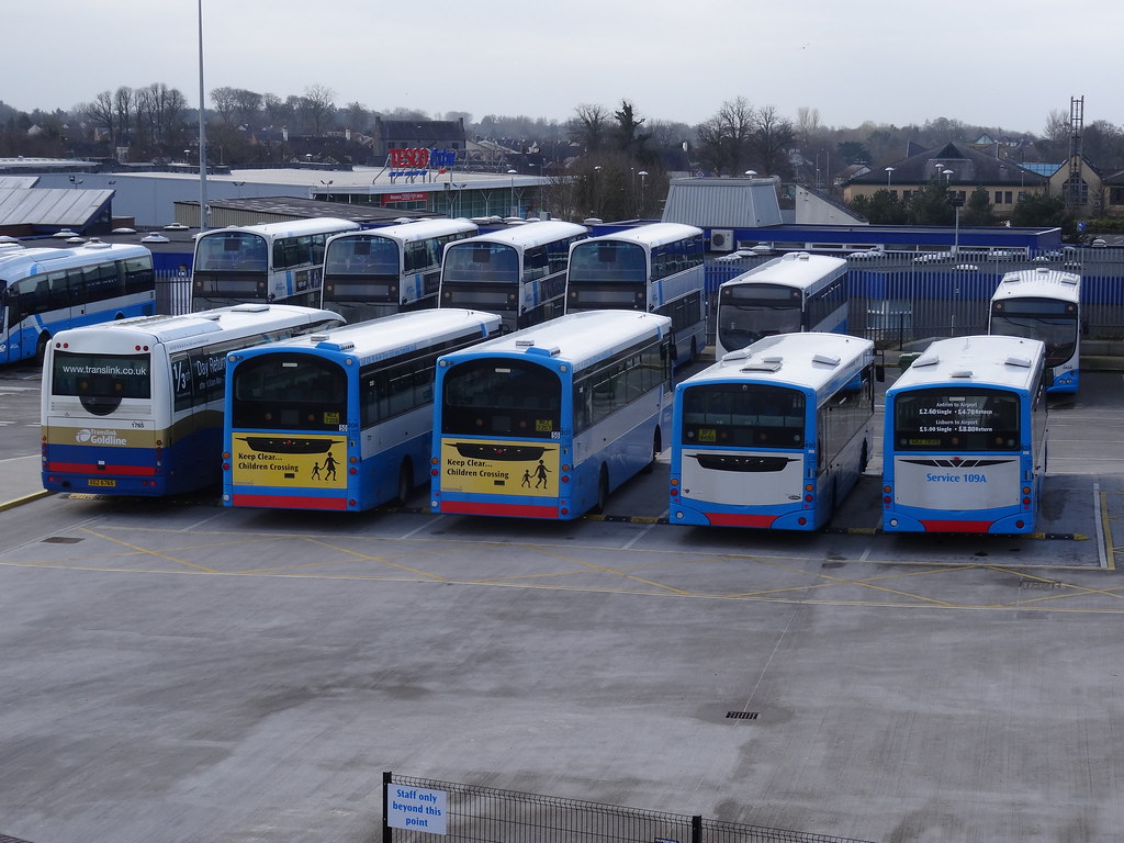 Antrim Bus Depot, 15th of March 2015 From the left 1765, … Flickr