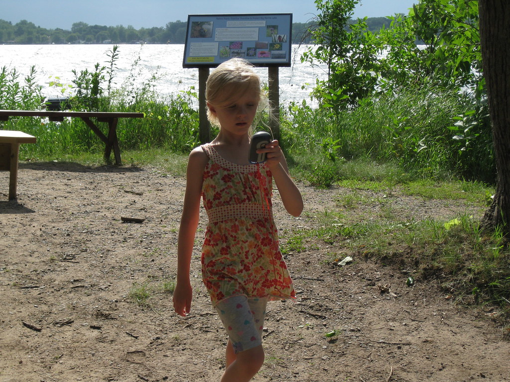 Sonja geocaching Girl Scout Camp Lakamaga June 25, 2016 Nate Davis