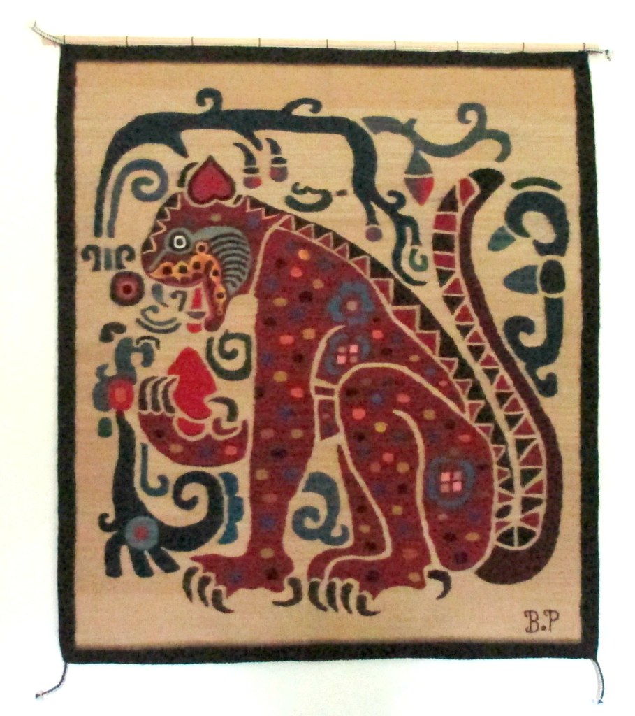 Zapotec Jaguar Rug Oaxaca Mexico This magnificent wool rug… Flickr