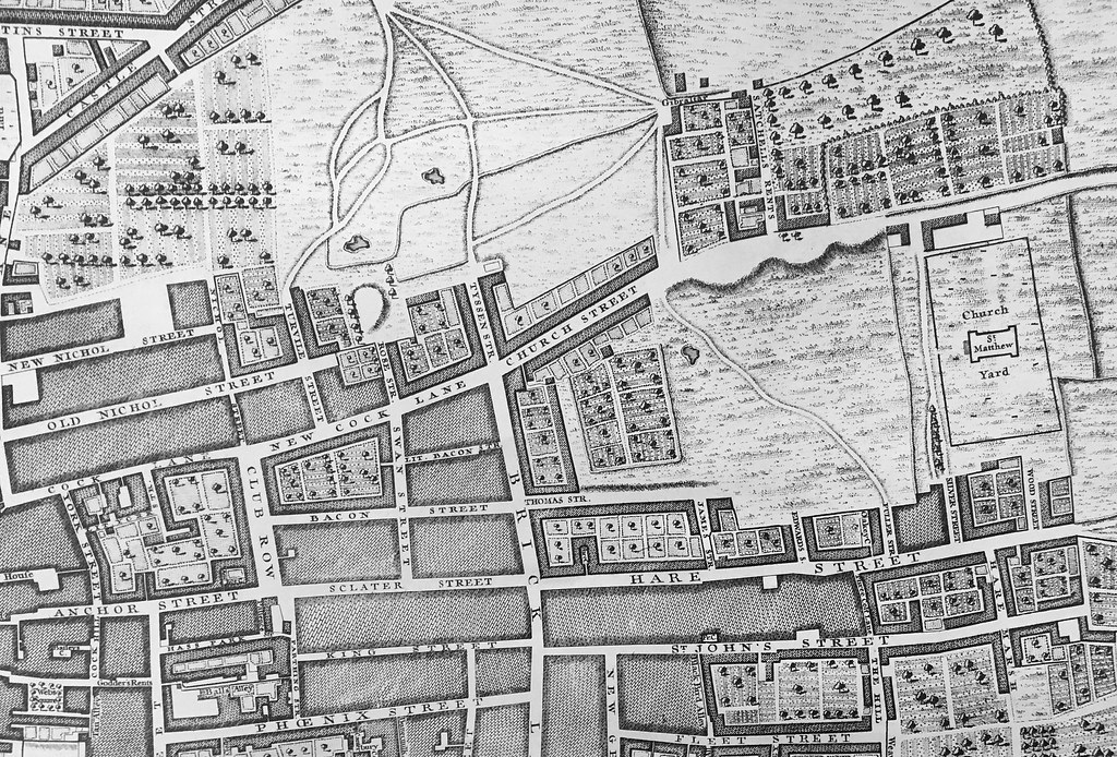 Brick Lane and Bethnal Green, from Rocque's map of London … Flickr