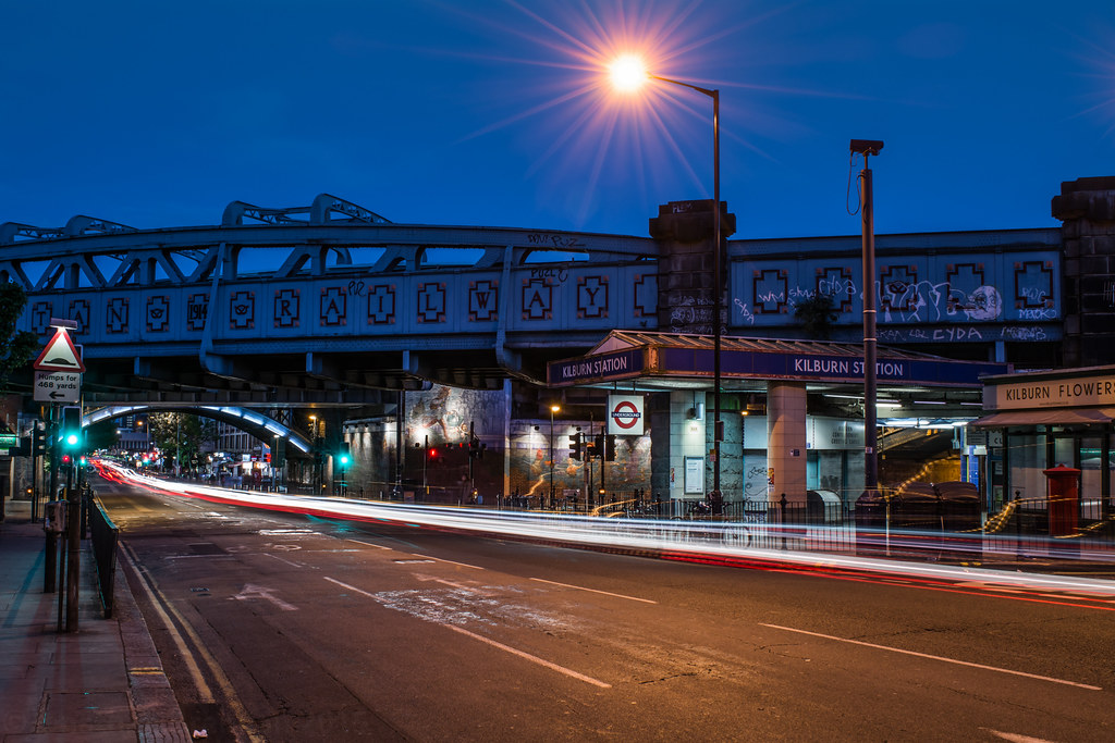 London Kilburn Light Stream Light trails outside Kilburn… Flickr